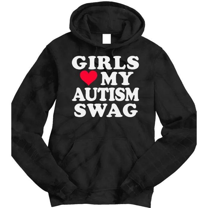 Girl Love My Autism Swag Funny Autistic Boy Awareness Tie Dye Hoodie