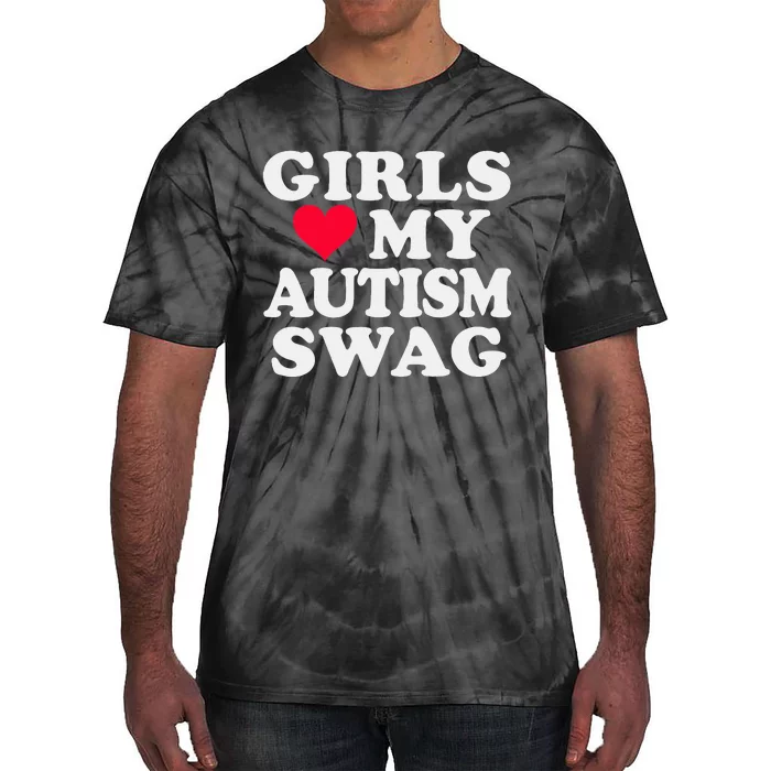 Girl Love My Autism Swag Funny Autistic Boy Awareness Tie-Dye T-Shirt