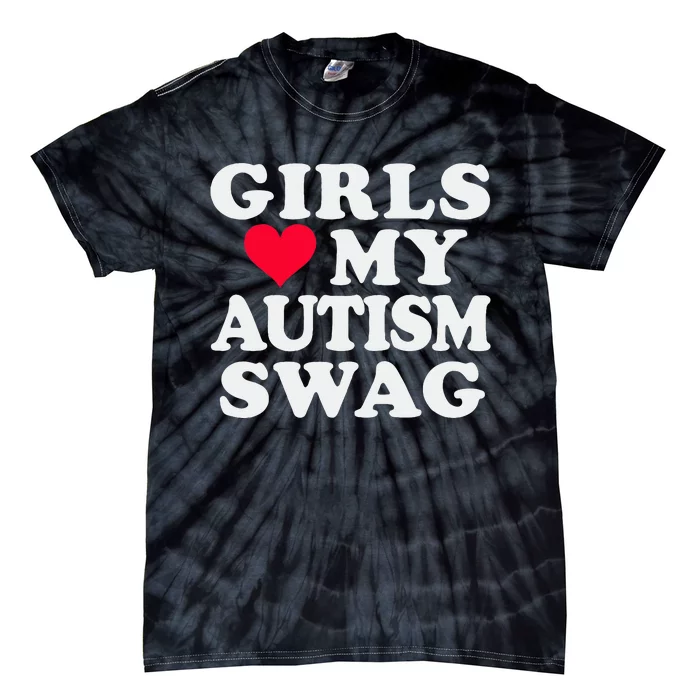 Girl Love My Autism Swag Funny Autistic Boy Awareness Tie-Dye T-Shirt