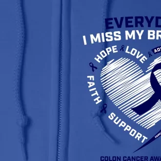 Gifts Loving Memory Cool Gift Brother Colon Cancer Awareness Gift Full Zip Hoodie