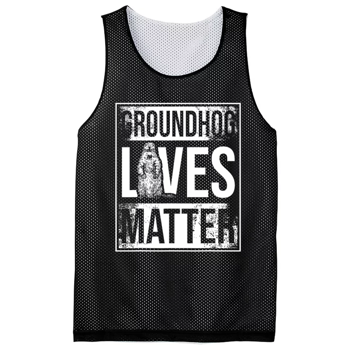 Groundhog Lives Matter Funny Woodchuck Groundhog Day Mesh Reversible Basketball Jersey Tank