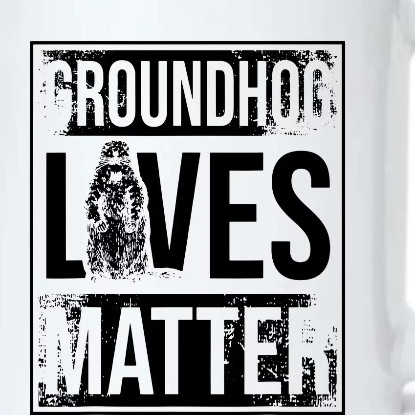 Groundhog Lives Matter Funny Woodchuck Groundhog Day Black Color Changing Mug