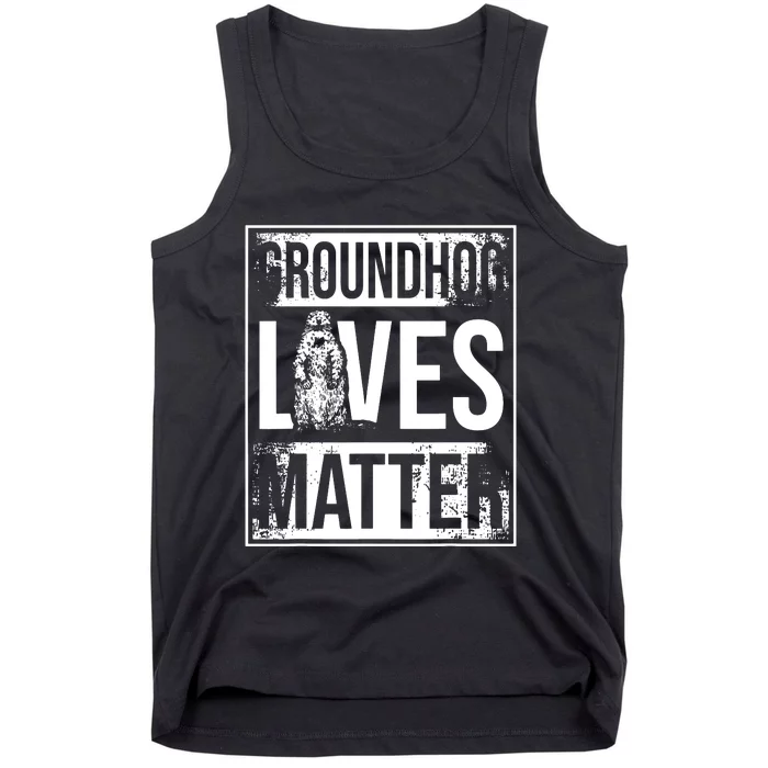 Groundhog Lives Matter Funny Woodchuck Groundhog Day Tank Top