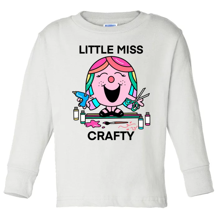 Groovy Little Miss Crafty Teacher Toddler Long Sleeve Shirt