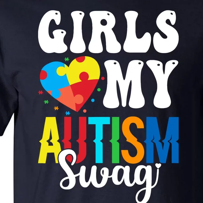 Girl Love My Autism Swag Funny Autistic Boy Awareness Tall T-Shirt