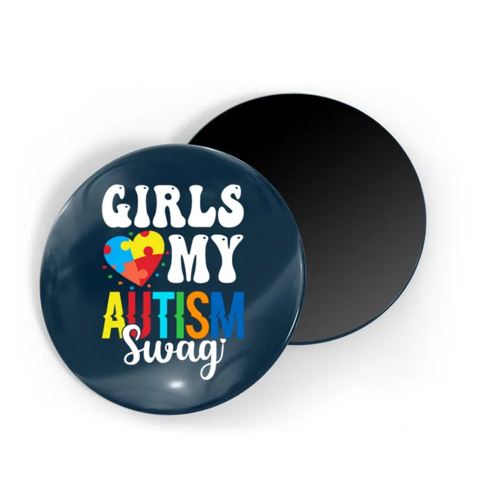 Girl Love My Autism Swag Funny Autistic Boy Awareness Magnet