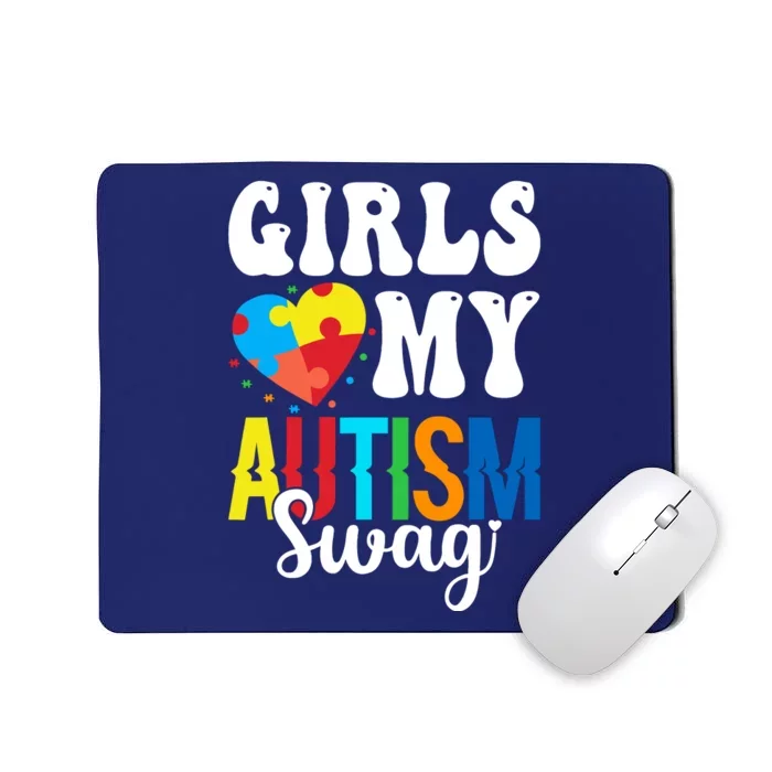 Girl Love My Autism Swag Funny Autistic Boy Awareness Mousepad