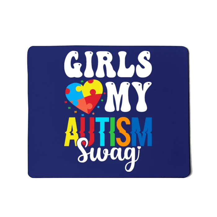 Girl Love My Autism Swag Funny Autistic Boy Awareness Mousepad