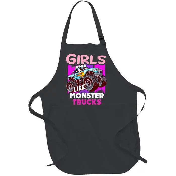 G.I.R.L.S Like Monster Truck Big Style Truck Full-Length Apron With Pocket