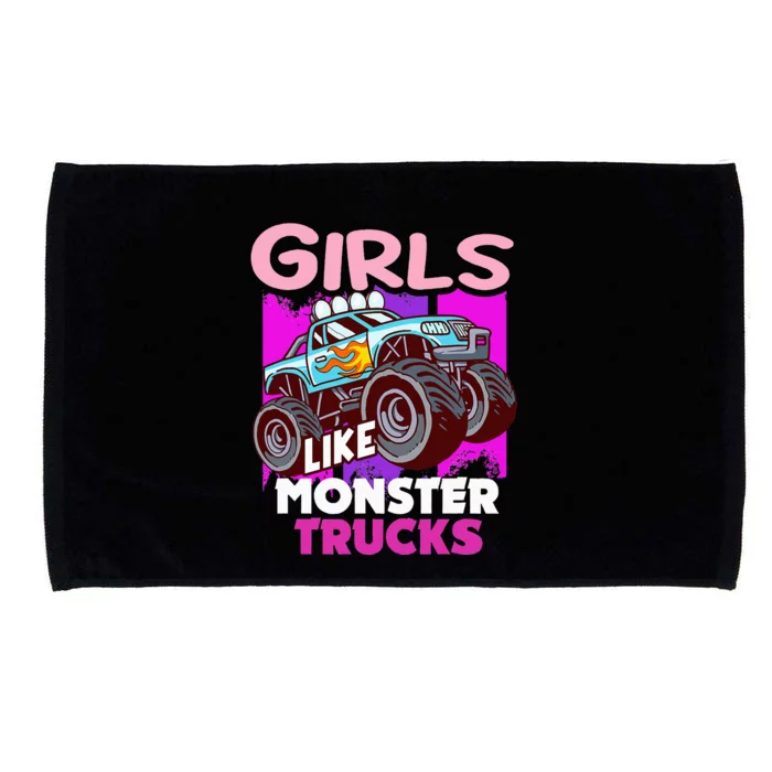 G.I.R.L.S Like Monster Truck Big Style Truck Microfiber Hand Towel