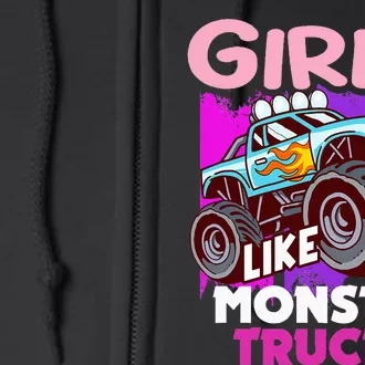 G.I.R.L.S Like Monster Truck Big Style Truck Full Zip Hoodie