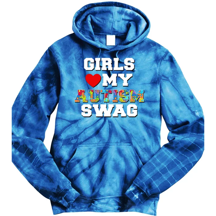 Girl Love My Autism Swag Tie Dye Hoodie