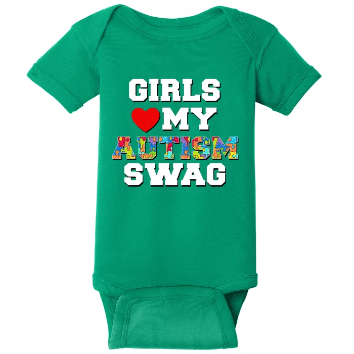 Girl Love My Autism Swag Baby Bodysuit