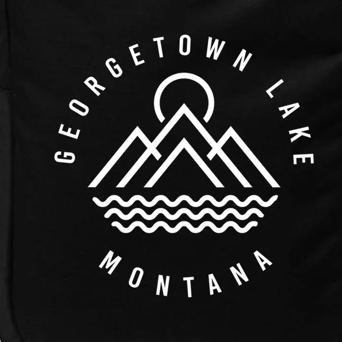 Georgetown Lake Mountains Montana Hiking Outdoors Minimal Gift Impact Tech Backpack