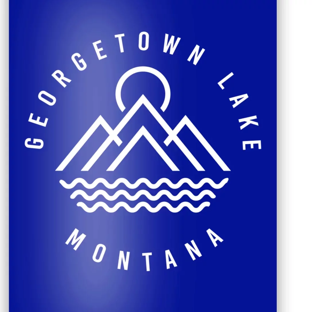 Georgetown Lake Mountains Montana Hiking Outdoors Minimal Gift Poster