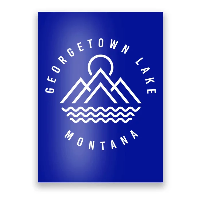 Georgetown Lake Mountains Montana Hiking Outdoors Minimal Gift Poster