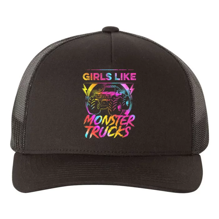 Girl Like Monster Trucks Too Girl Monster Truck Yupoong Adult 5-Panel Trucker Hat