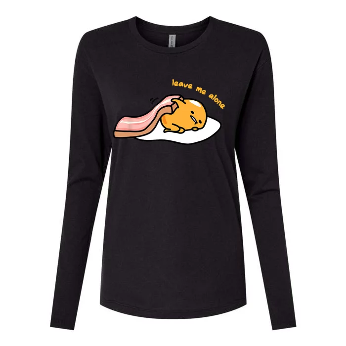 Gudetama Leave Me Alone Womens Cotton Relaxed Long Sleeve T-Shirt