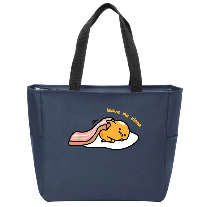 Gudetama Leave Me Alone Zip Tote Bag