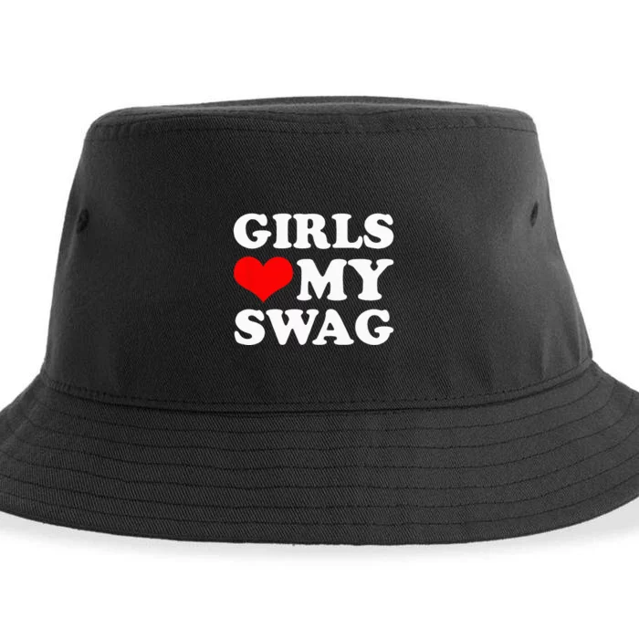 Girl Love My Swag funny quotes Sustainable Bucket Hat