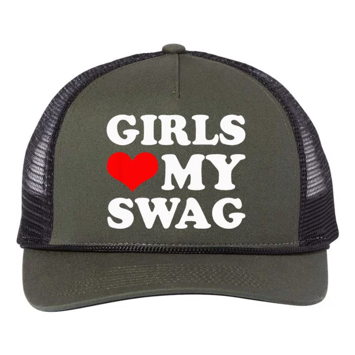 Girl Love My Swag funny quotes Retro Rope Trucker Hat Cap