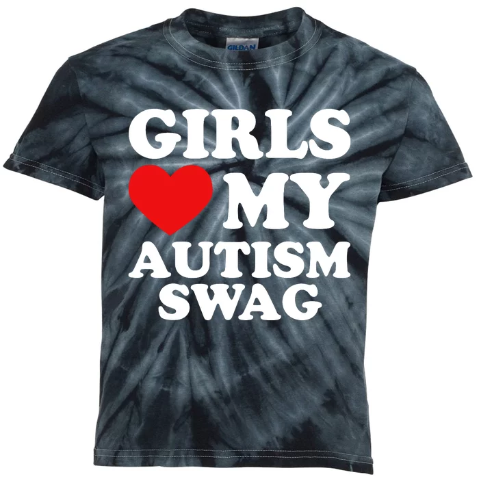 Girl Love My Autism Swag Funny Autistic Boy Gift Awareness Kids Tie-Dye T-Shirt