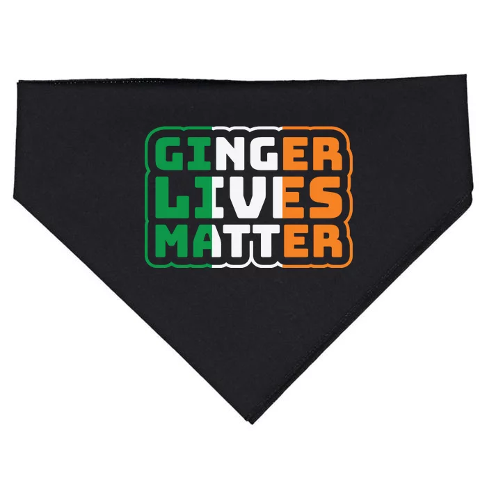 Ginger Lives Matter Funny St Patricks Day USA-Made Doggie Bandana