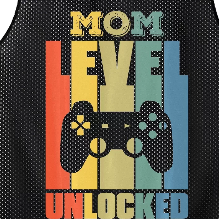 Gamer Lover Mom Level Unlocked Mother's Day Mesh Reversible Basketball Jersey Tank