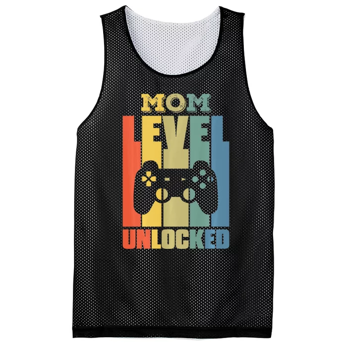 Gamer Lover Mom Level Unlocked Mother's Day Mesh Reversible Basketball Jersey Tank