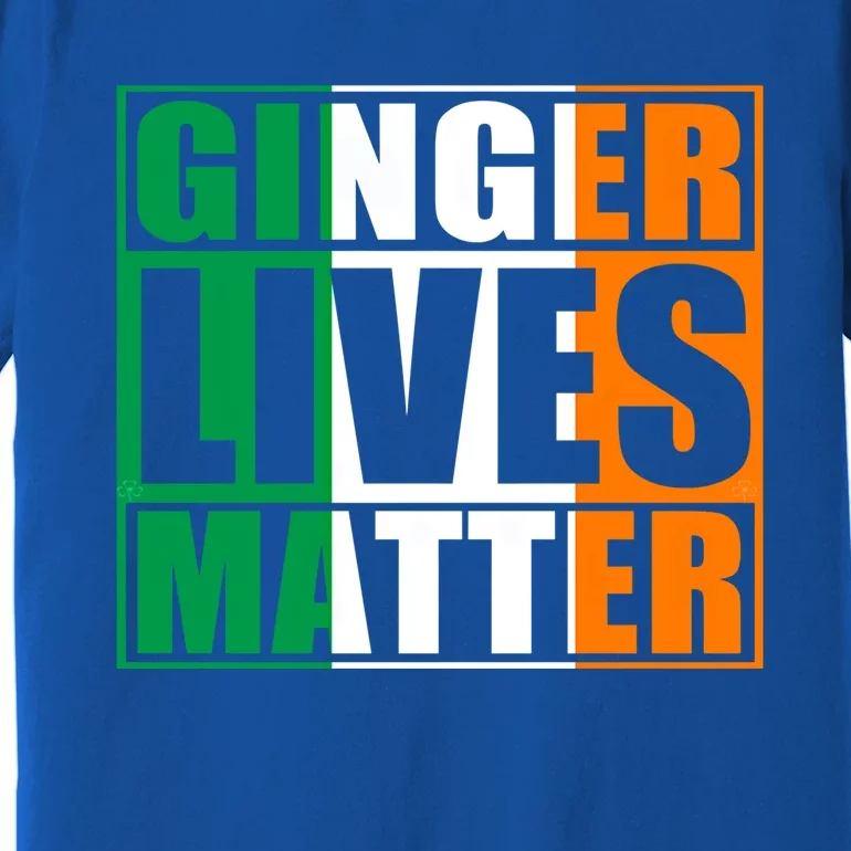 Ginger Lives Matter Irish Flag Cute Gift St Patricks Day Great Gift Premium T-Shirt