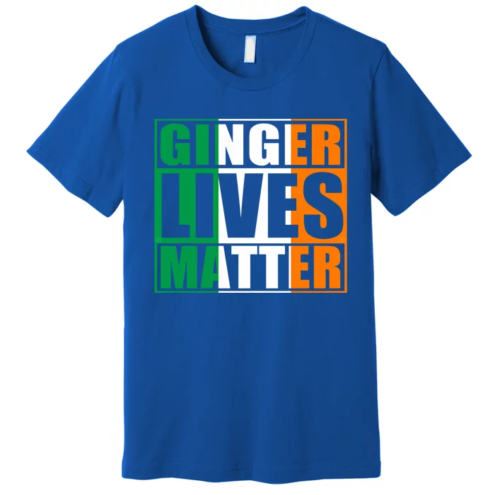 Ginger Lives Matter Irish Flag Cute Gift St Patricks Day Great Gift Premium T-Shirt