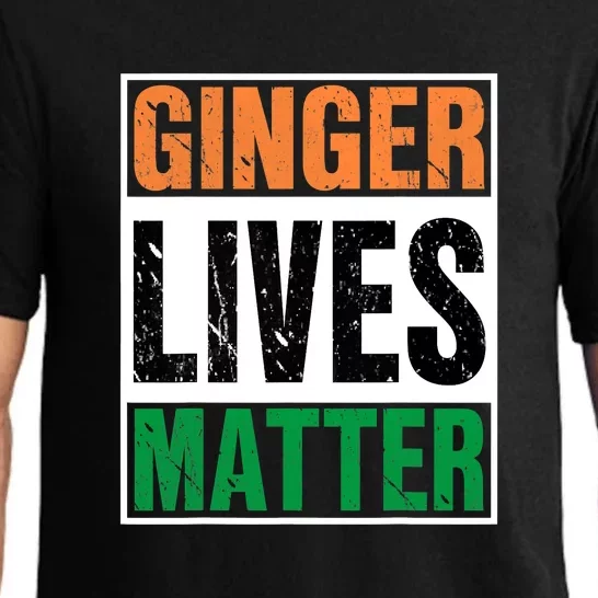 Ginger Lives Matter St. Patrick Day Drinking Ireland Flag Pajama Set