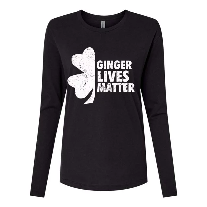 Ginger Lives Matter Funny St Patricks Day Womens Cotton Relaxed Long Sleeve T-Shirt