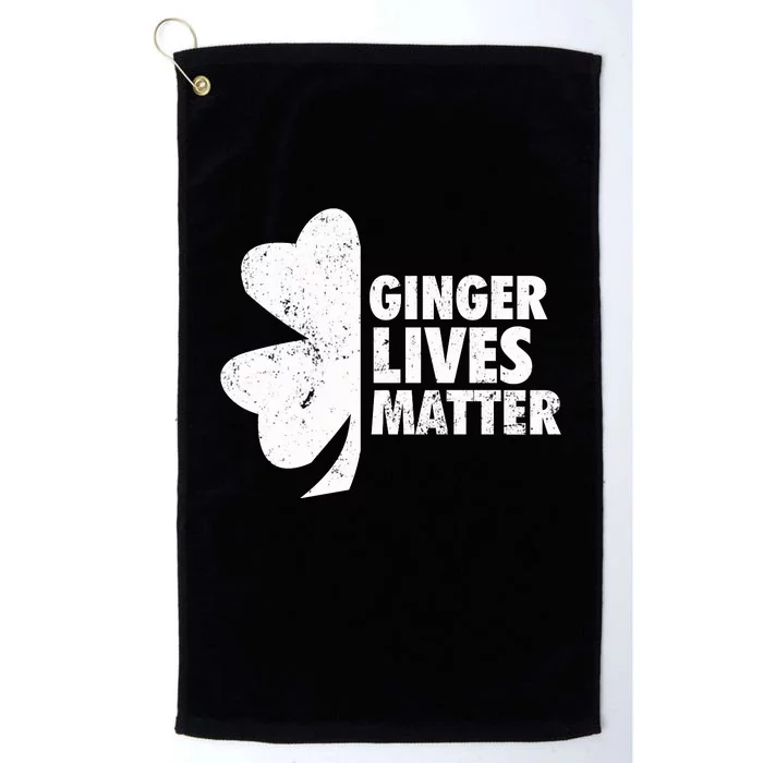 Ginger Lives Matter Funny St Patricks Day Platinum Collection Golf Towel