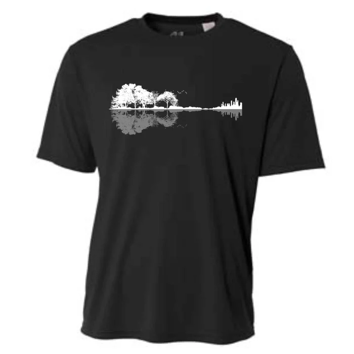 Guitar Lake Nature Wilderness Graphic Cooling Performance Crew T-Shirt