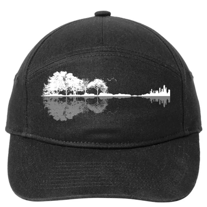 Guitar Lake Nature Wilderness Graphic 7-Panel Snapback Hat