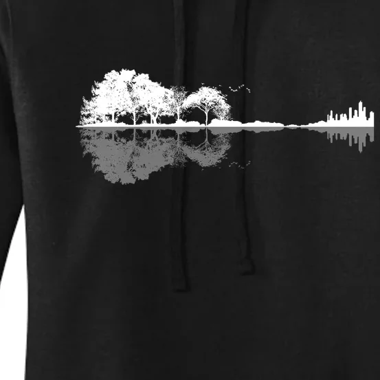 Guitar Lake Nature Wilderness Graphic Women's Pullover Hoodie