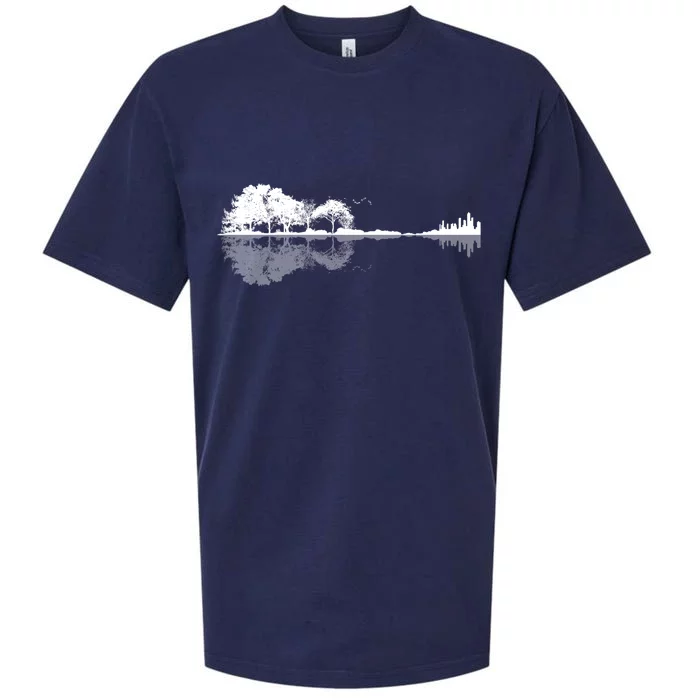 Guitar Lake Nature Wilderness Graphic Sueded Cloud Jersey T-Shirt