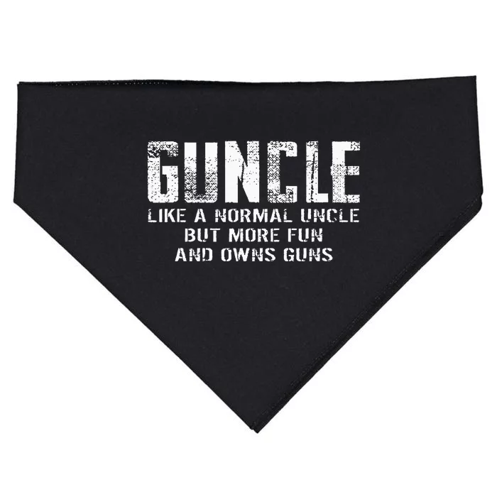 Guncle Like Normal Uncle More Fun Owns Guns USA-Made Doggie Bandana