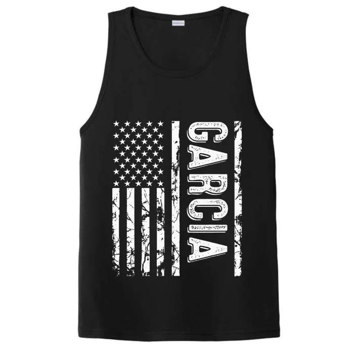 Garcia Last Name Funny Surname Team Garcia Family Reunion Performance Tank