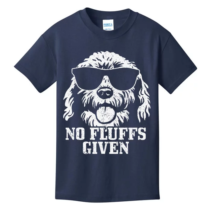 Goldendoodle Labradoodle No Fluffs The Dood Funny Doodle Dog Kids T-Shirt