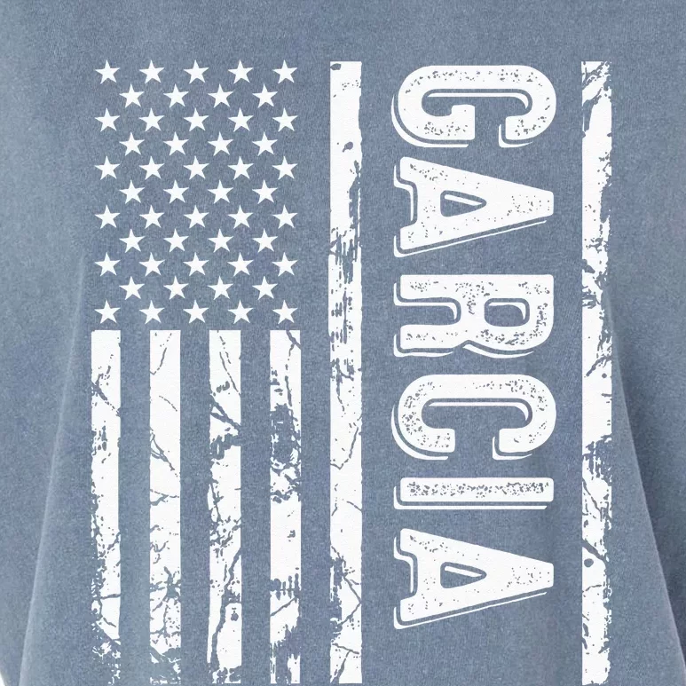 Garcia Last Name Funny Surname Team Garcia Family Reunion Garment-Dyed Women's Muscle Tee