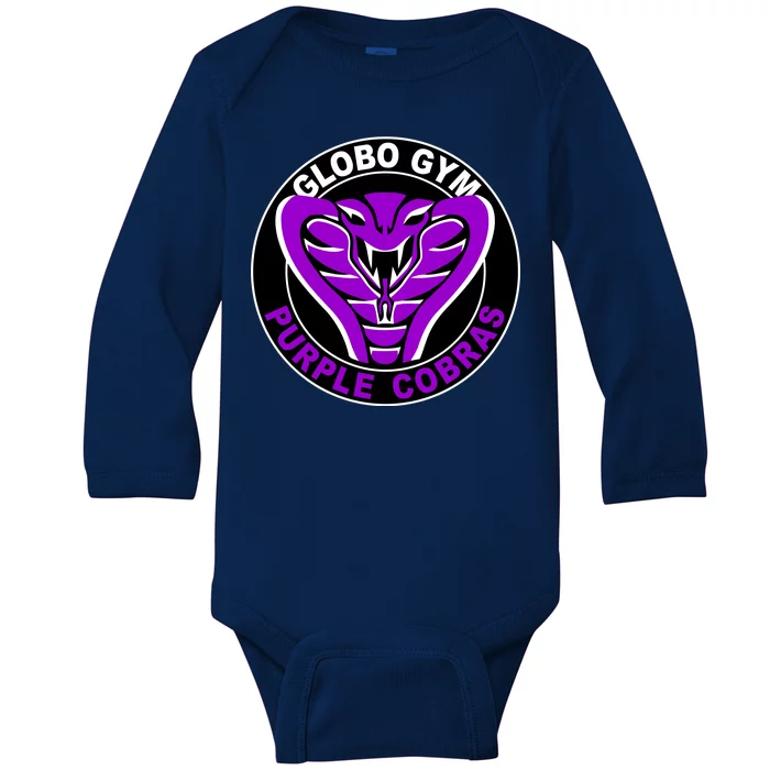 Globo Gym Purple Cobras Gym Baby Long Sleeve Bodysuit