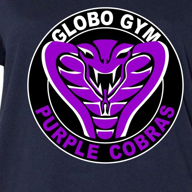 Globo Gym Purple Cobras Gym Women's V-Neck Plus Size T-Shirt