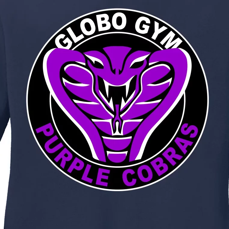 Globo Gym Purple Cobras Gym Ladies Missy Fit Long Sleeve Shirt