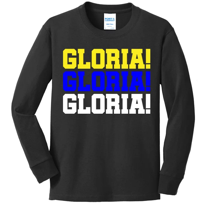 Gloria! Gloria! Gloria! Kids Long Sleeve Shirt