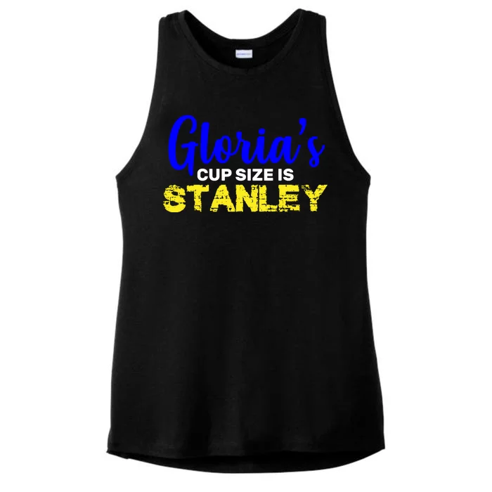 Gloria's Cup size is Stanley Ladies Tri-Blend Wicking Tank