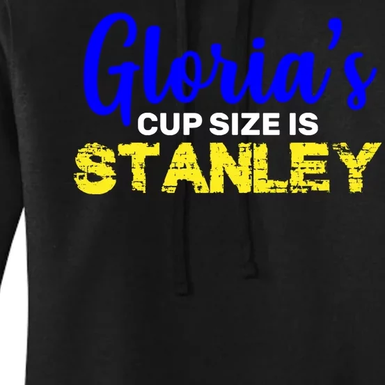 Gloria's Cup size is Stanley Women's Pullover Hoodie