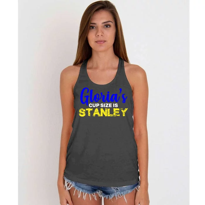 Gloria's Cup size is Stanley Women's Knotted Racerback Tank