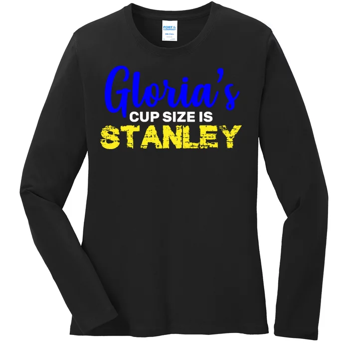 Gloria's Cup size is Stanley Ladies Long Sleeve Shirt